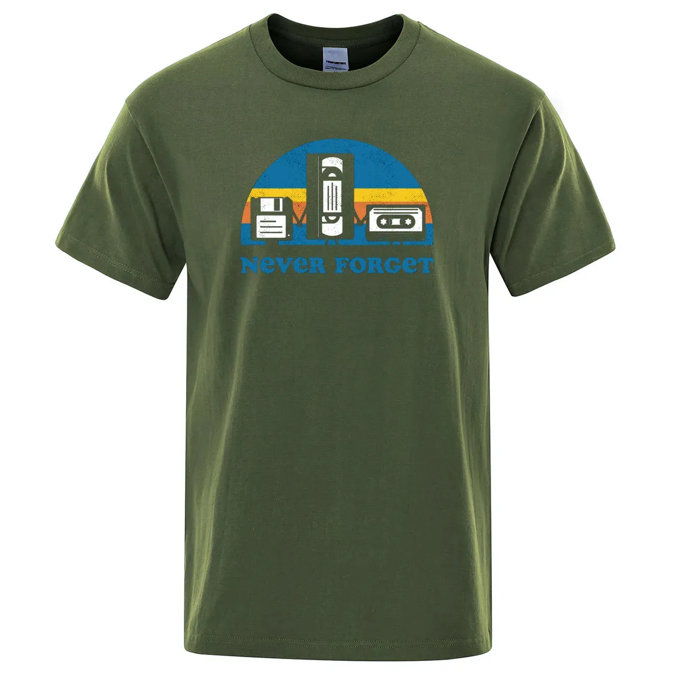 Funny Music Print Oversized Tee for Men