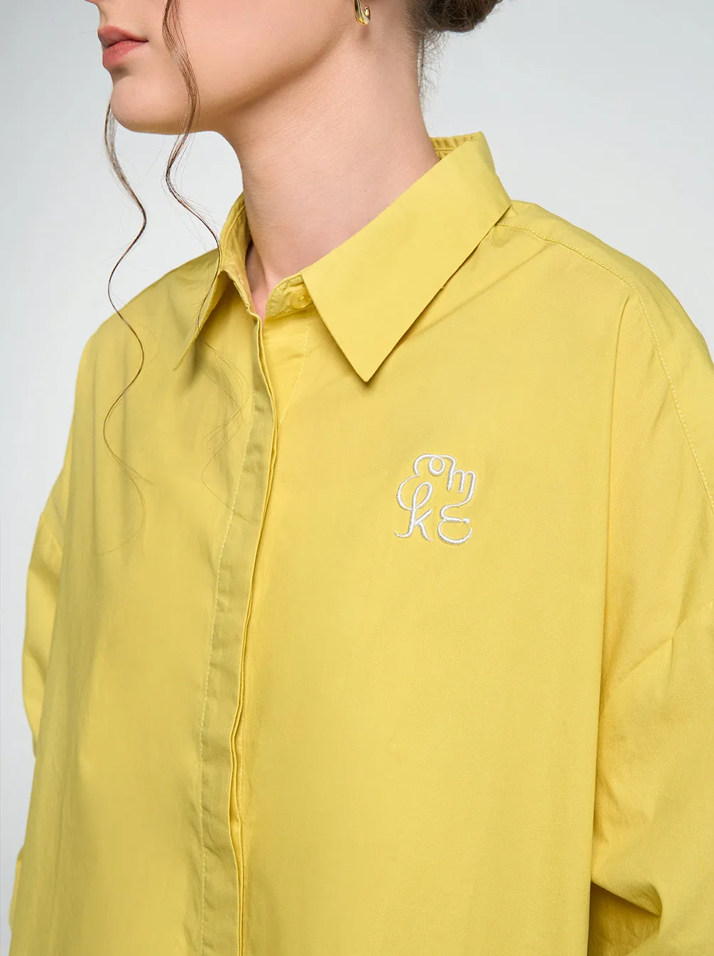 GALE EMBROIDERY TOP LIME