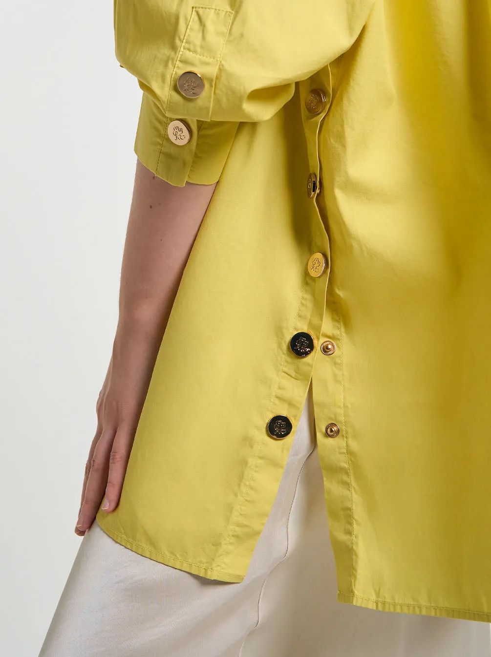GALE EMBROIDERY TOP LIME