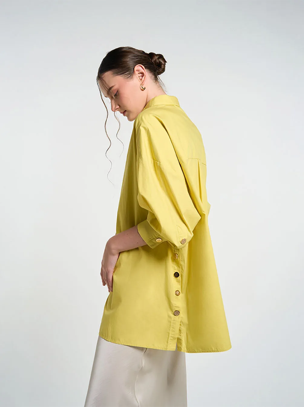 GALE EMBROIDERY TOP LIME