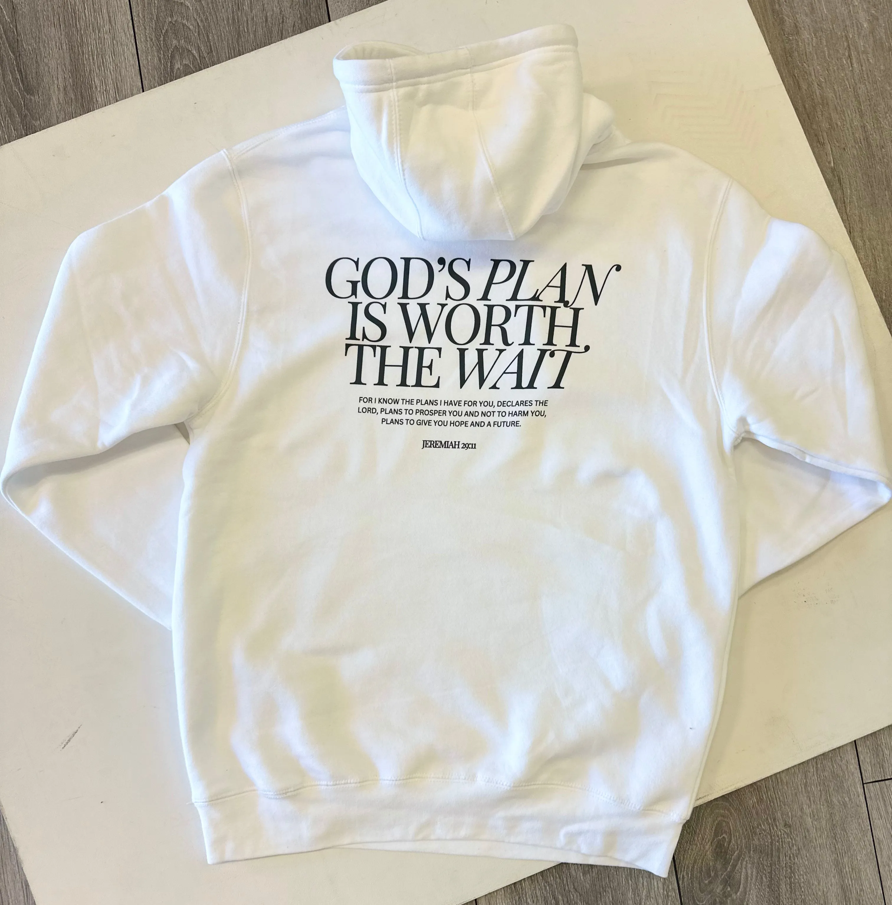 God’s Plan Hoodie - White
