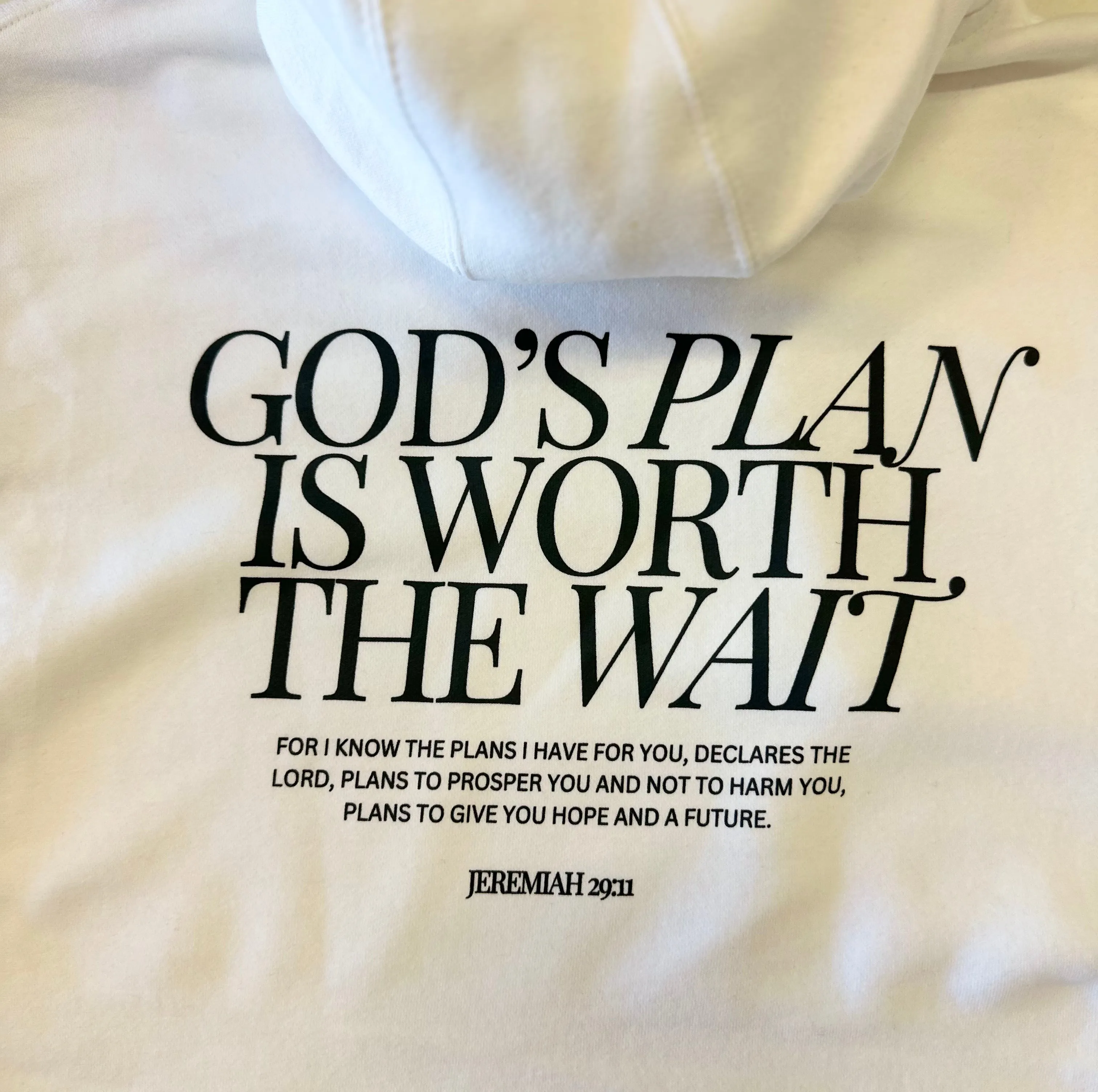 God’s Plan Hoodie - White