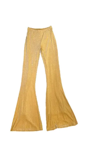Gold Glitter Flare Pants