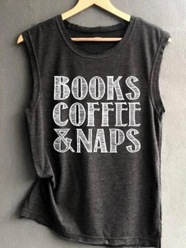 Graceful Printed Sleeveless T-shirt Top
