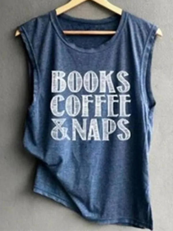 Graceful Printed Sleeveless T-shirt Top