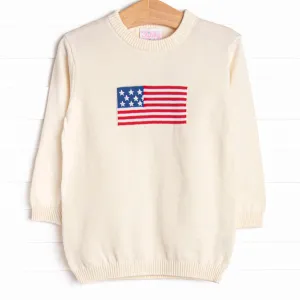 Grand Old Flag Sweater, White
