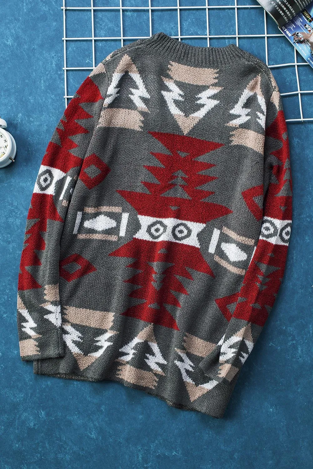 Gray Moraga Aztec Cardigan
