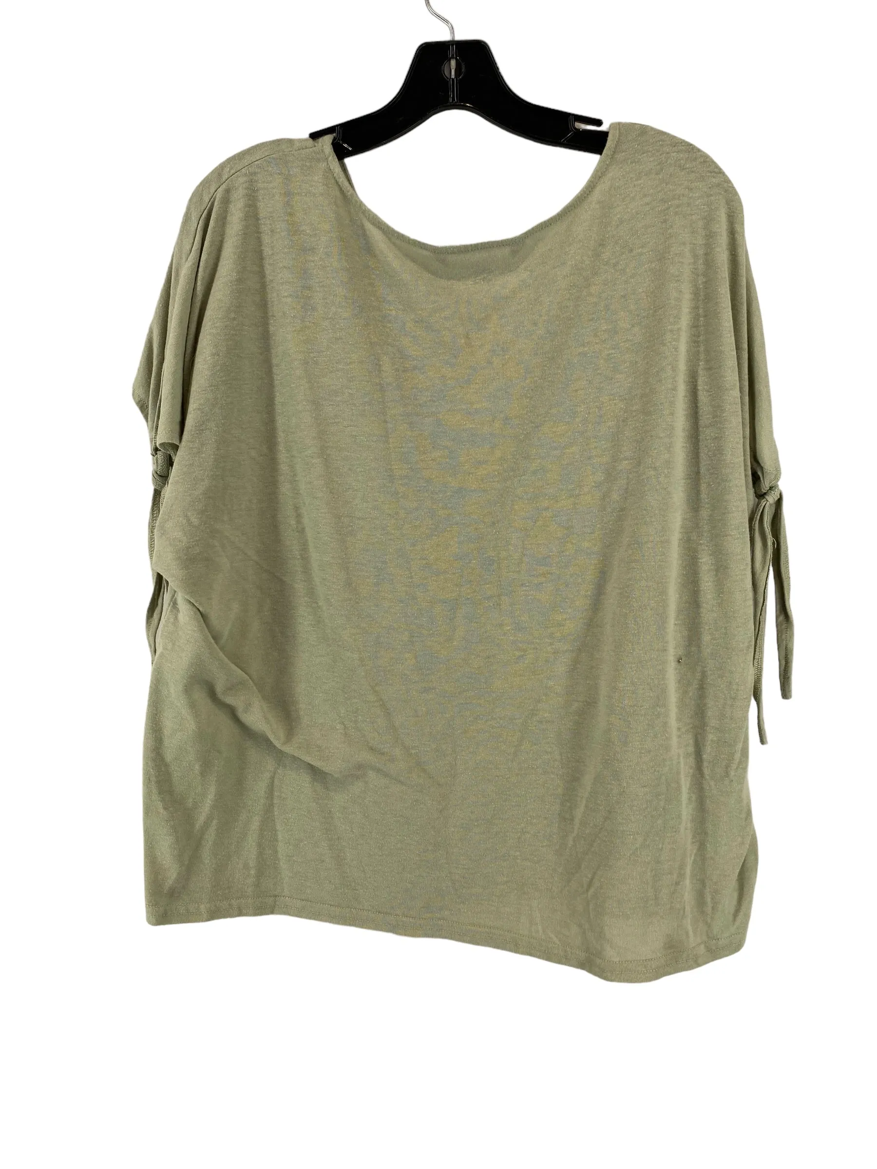 Green Top Short Sleeve Basic Sharagano, Size Xl