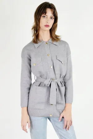 Grey Military Cardigan