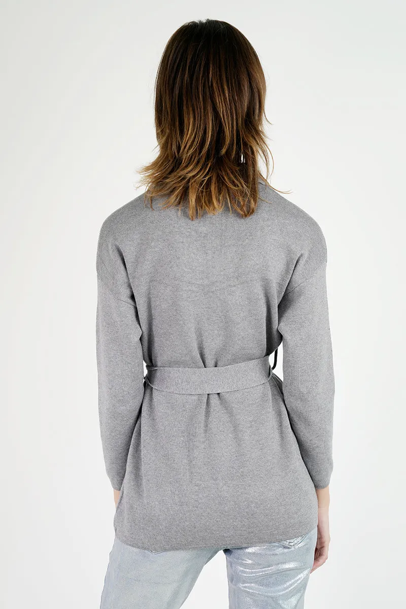 Grey Military Cardigan