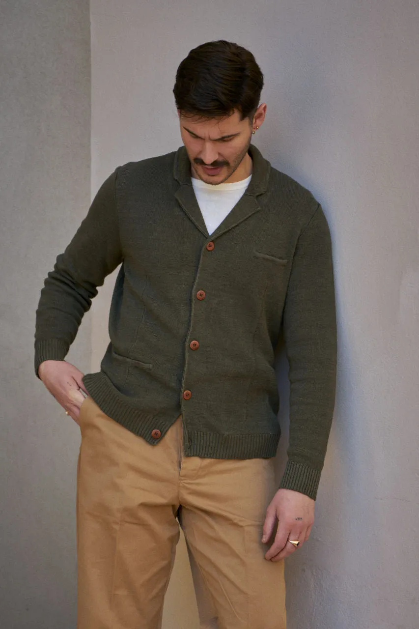 GRP x Max Rohr Linen Knit Jacket MAX 3 Green