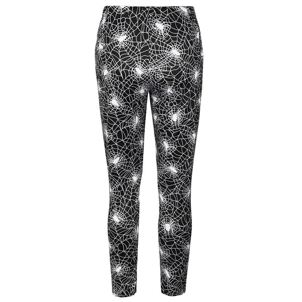Halloween Pumpkin Lamp Print Slim Body Warm Leggings