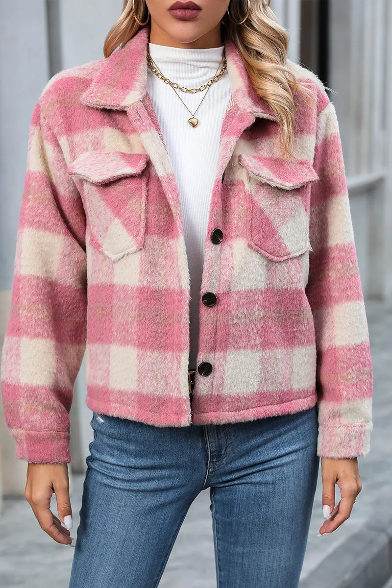 HCR1146 Chic Plaid Shacket Outerwear
