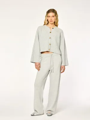 HEATHER - Knit Pants • Light Grey