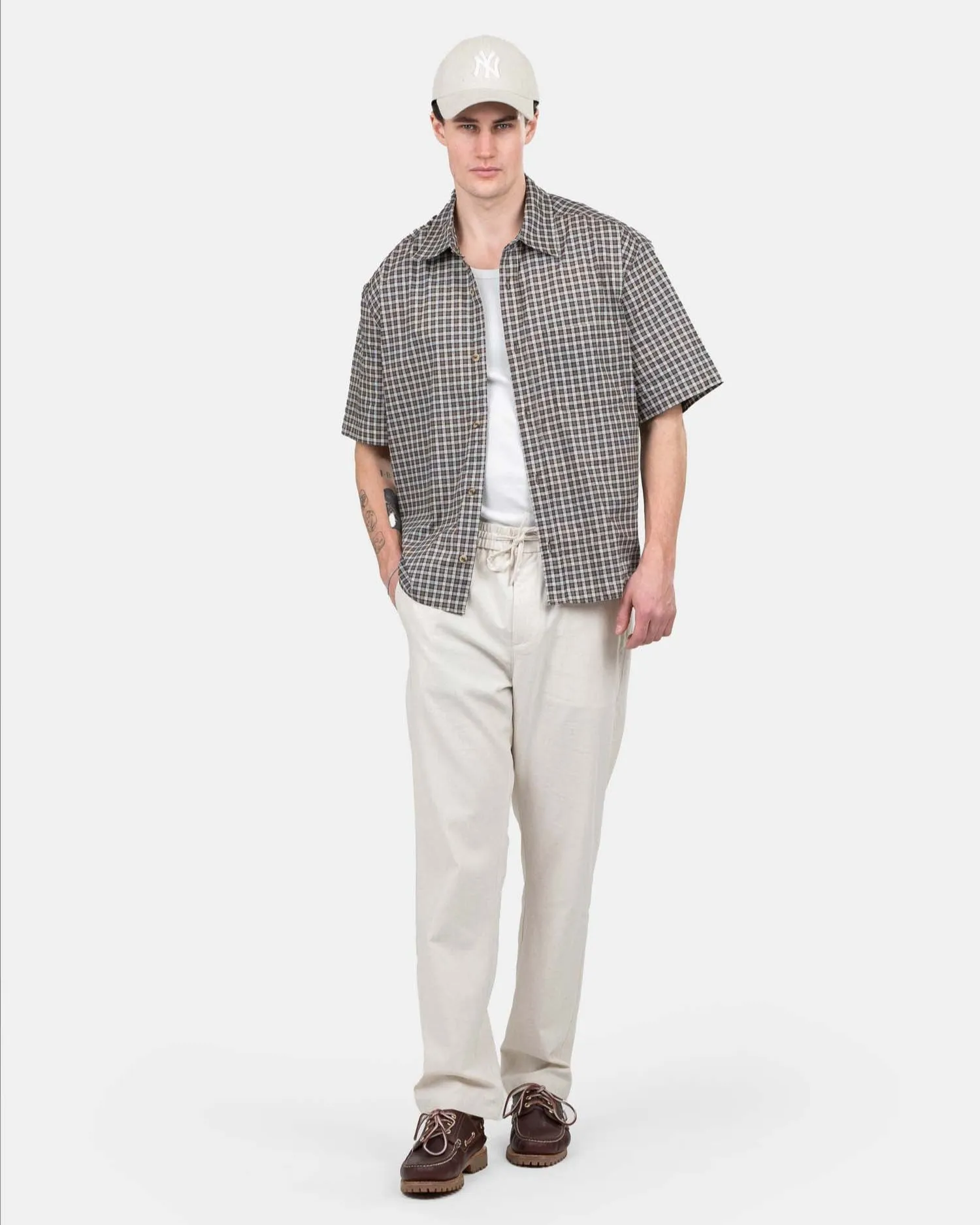 Heavyweight Linen Pants Beige