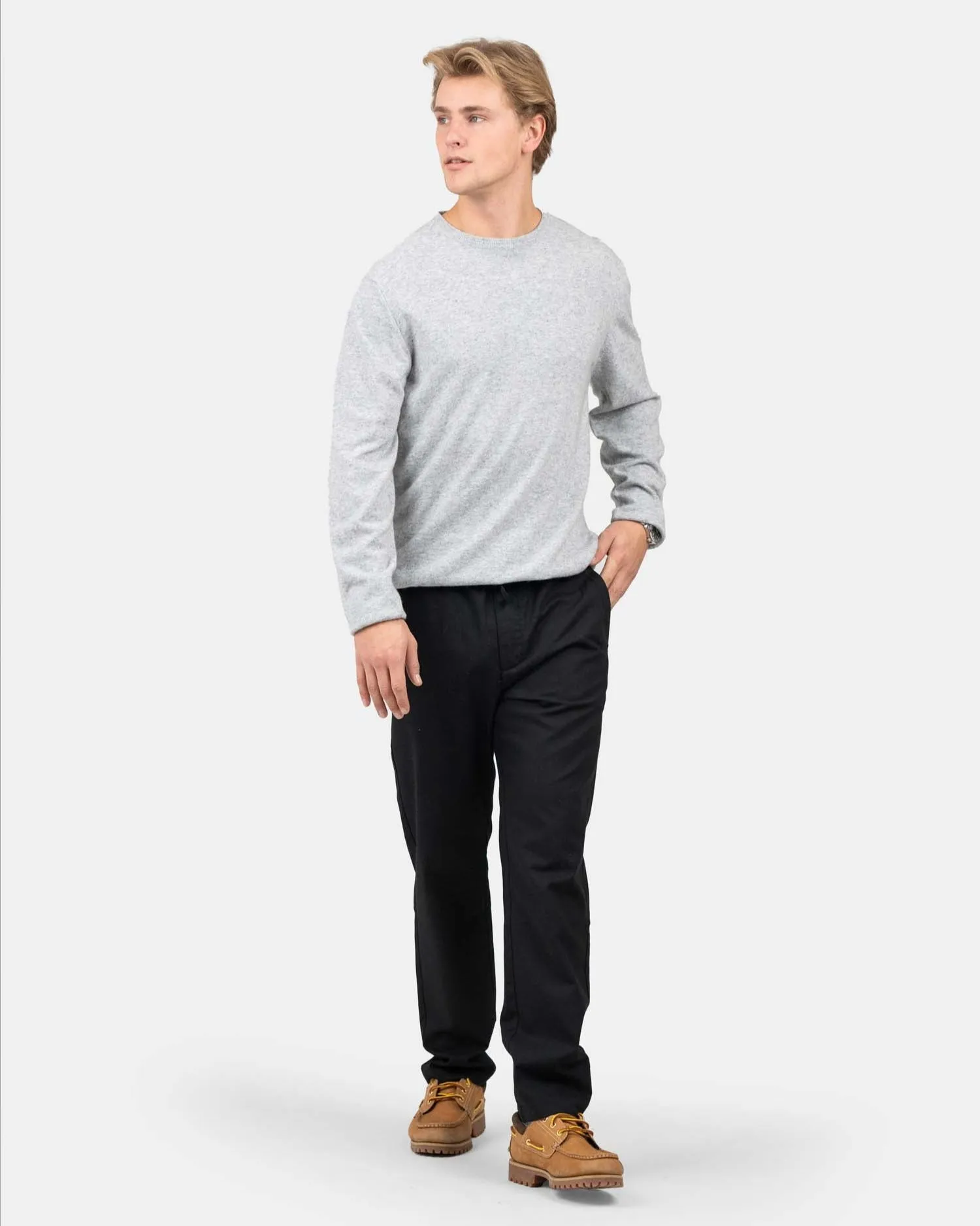Heavyweight Linen Pants Black