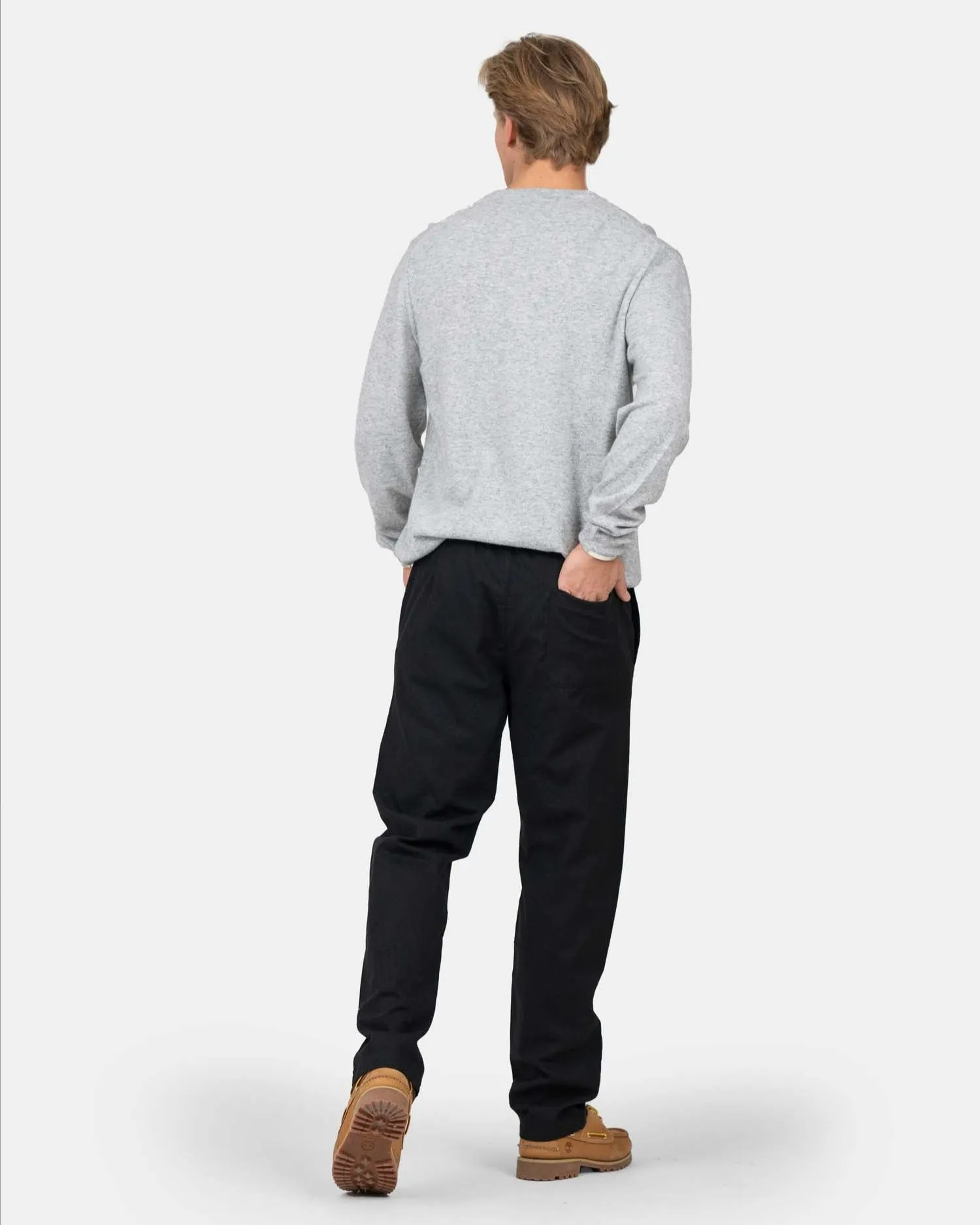 Heavyweight Linen Pants Black