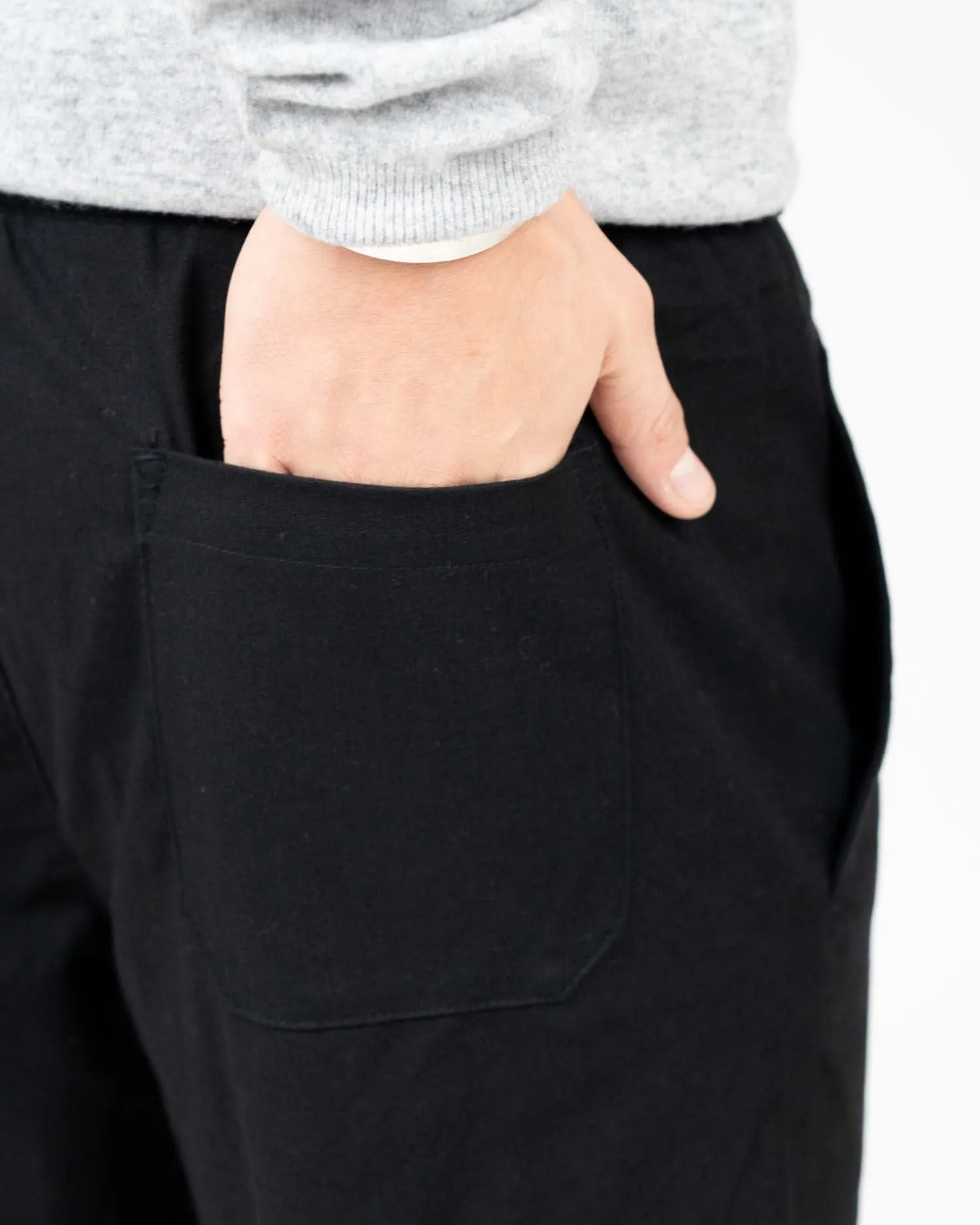 Heavyweight Linen Pants Black