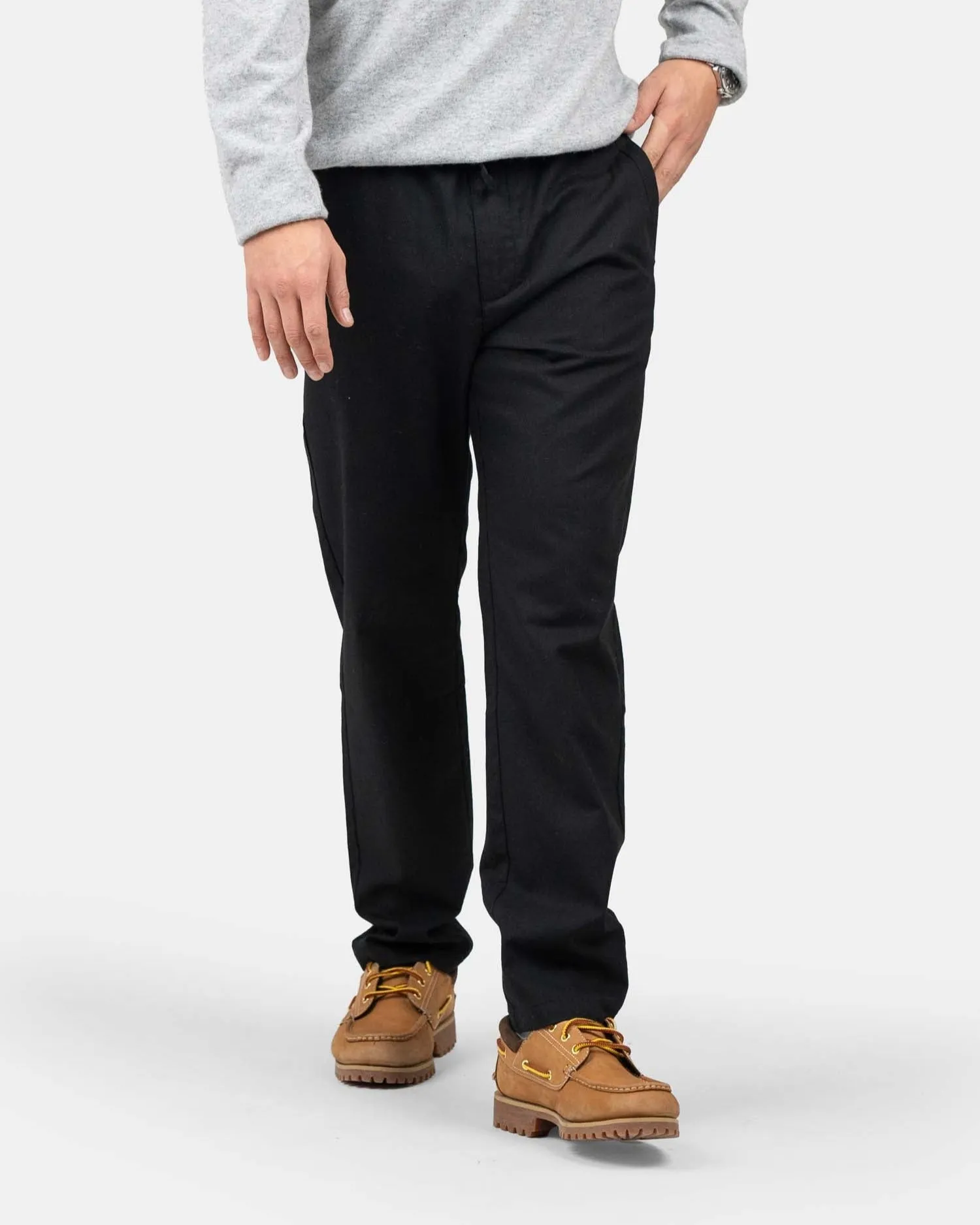 Heavyweight Linen Pants Black