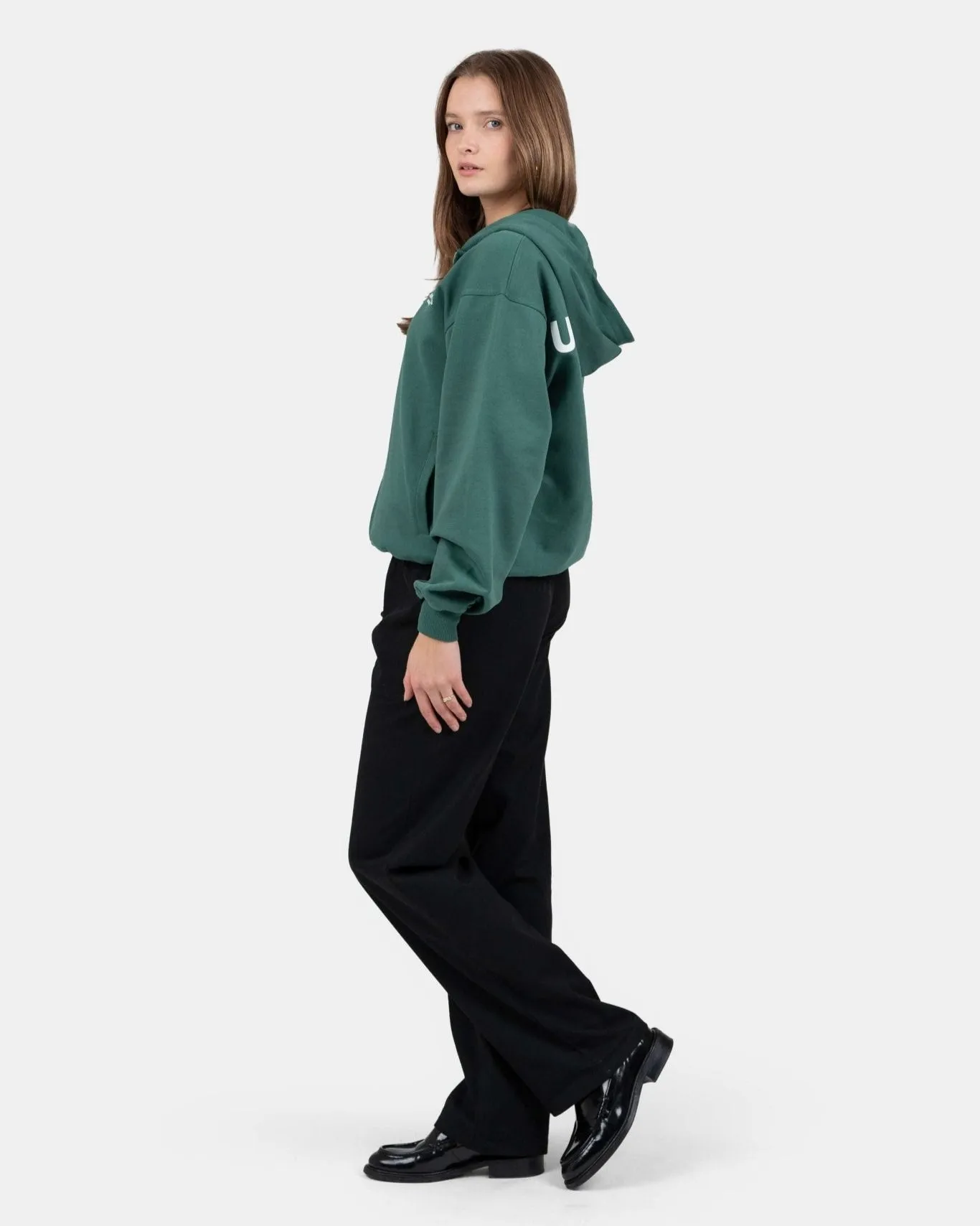 Heavyweight Linen Pants Low Waist Black