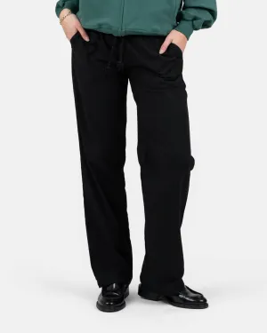 Heavyweight Linen Pants Low Waist Black
