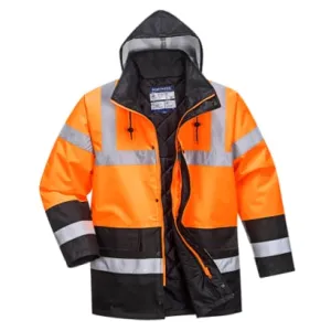 Hi Vis 2 Tone Contrast Winter Traffic Jacket Class 3 High Visibilty  Portwest S467