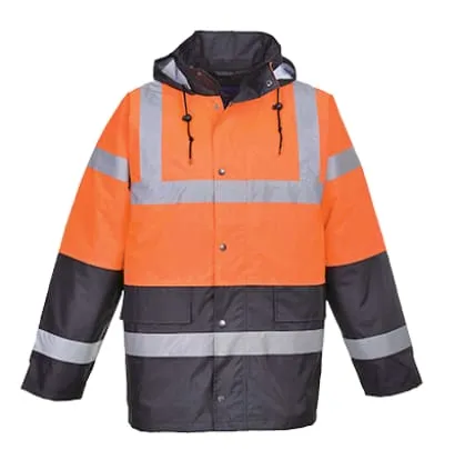 Hi Vis 2 Tone Contrast Winter Traffic Jacket Class 3 High Visibilty  Portwest S467