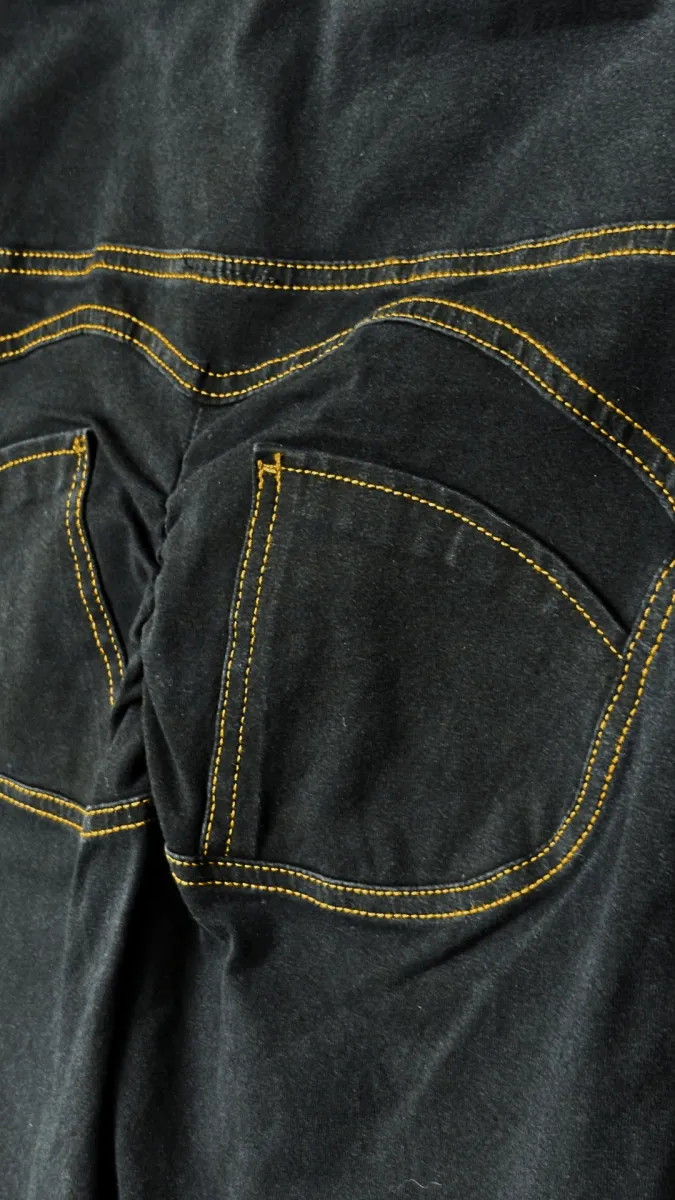 High Rise Butt Enhancer Black Jeggings