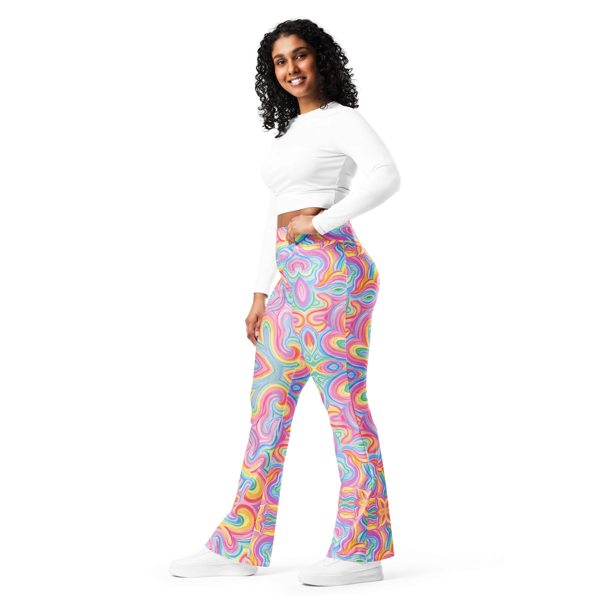 High Waisted Yoga Pants ( Internal Pocket)- "Unicorn" Design