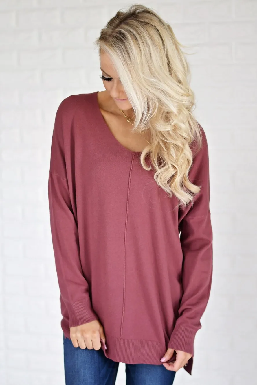 Hold On To Me Sweater ~ Burnt Sienna