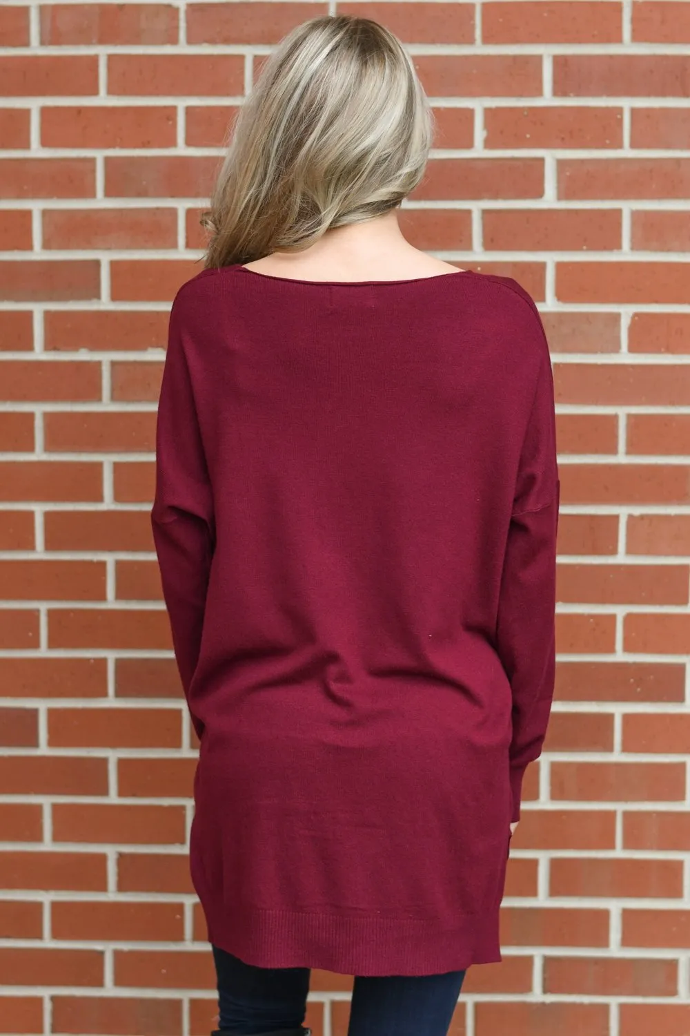 Hold On To Me Sweater ~ Wine