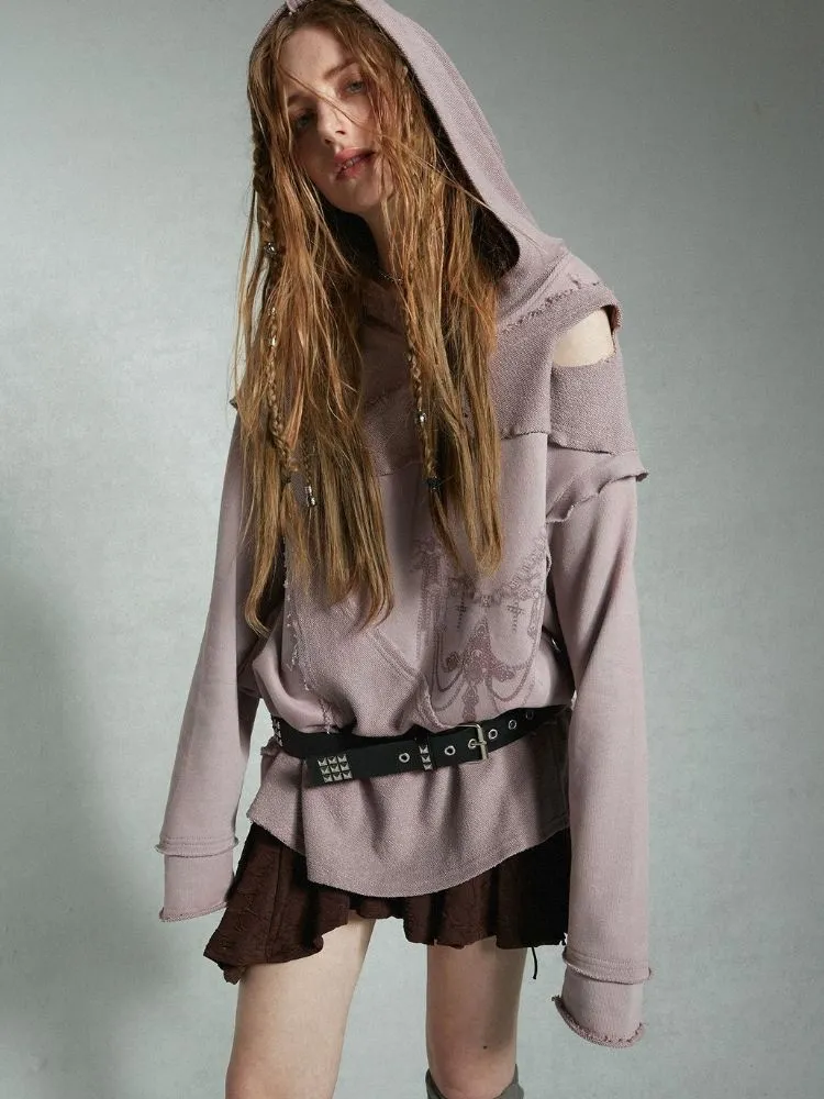 Hooded oversized sweatshirt【s0000004496】