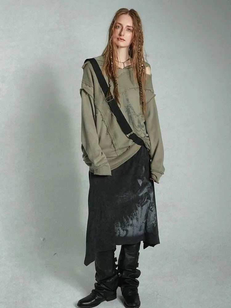 Hooded oversized sweatshirt【s0000004496】
