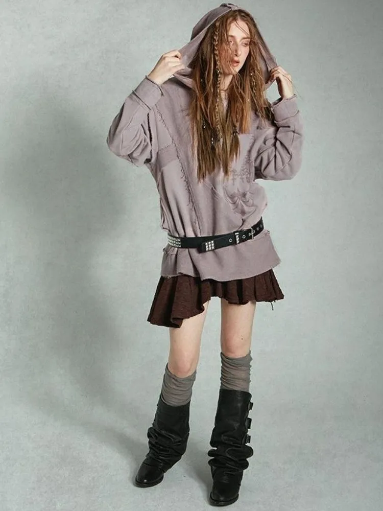 Hooded oversized sweatshirt【s0000004496】