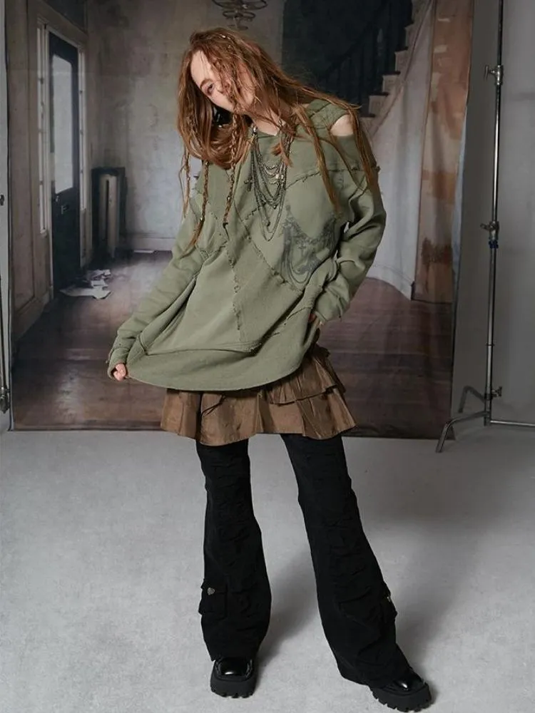 Hooded oversized sweatshirt【s0000004496】