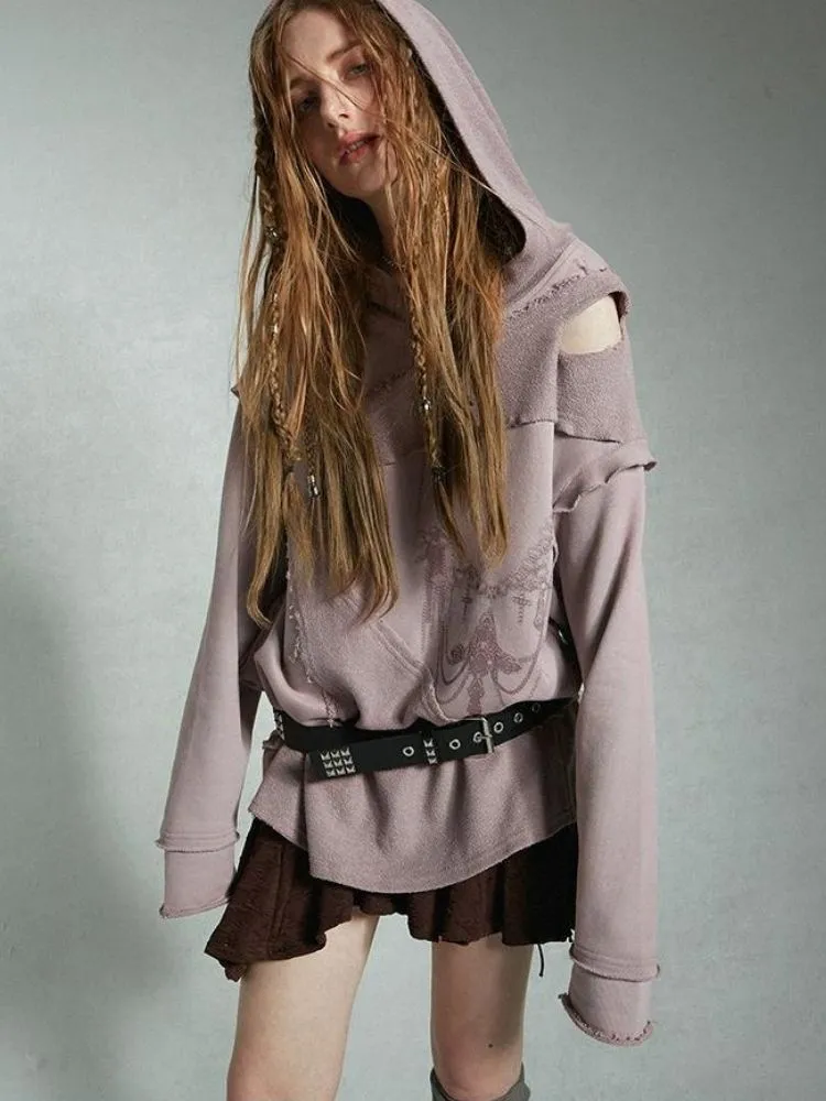 Hooded oversized sweatshirt【s0000004496】