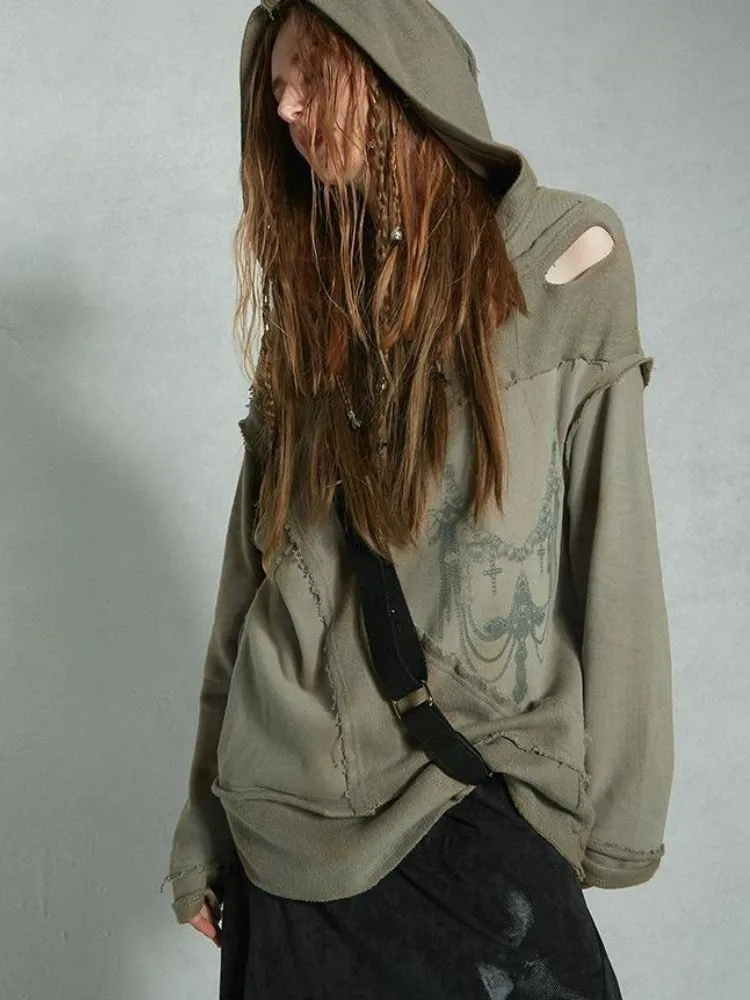 Hooded oversized sweatshirt【s0000004496】