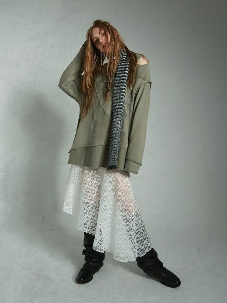 Hooded oversized sweatshirt【s0000004496】