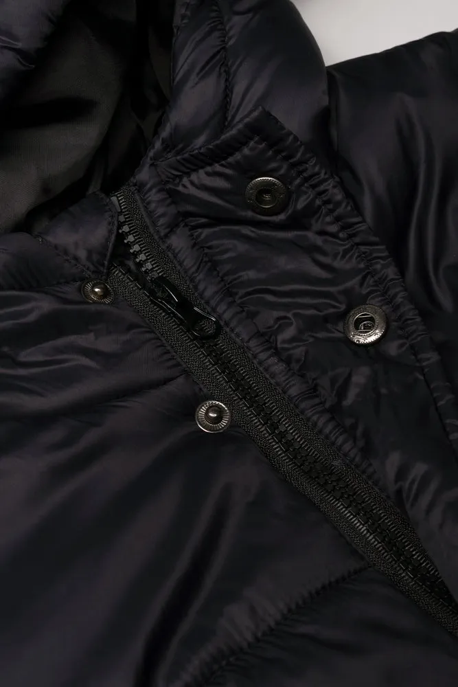 Hooded Puffer Jacket Black