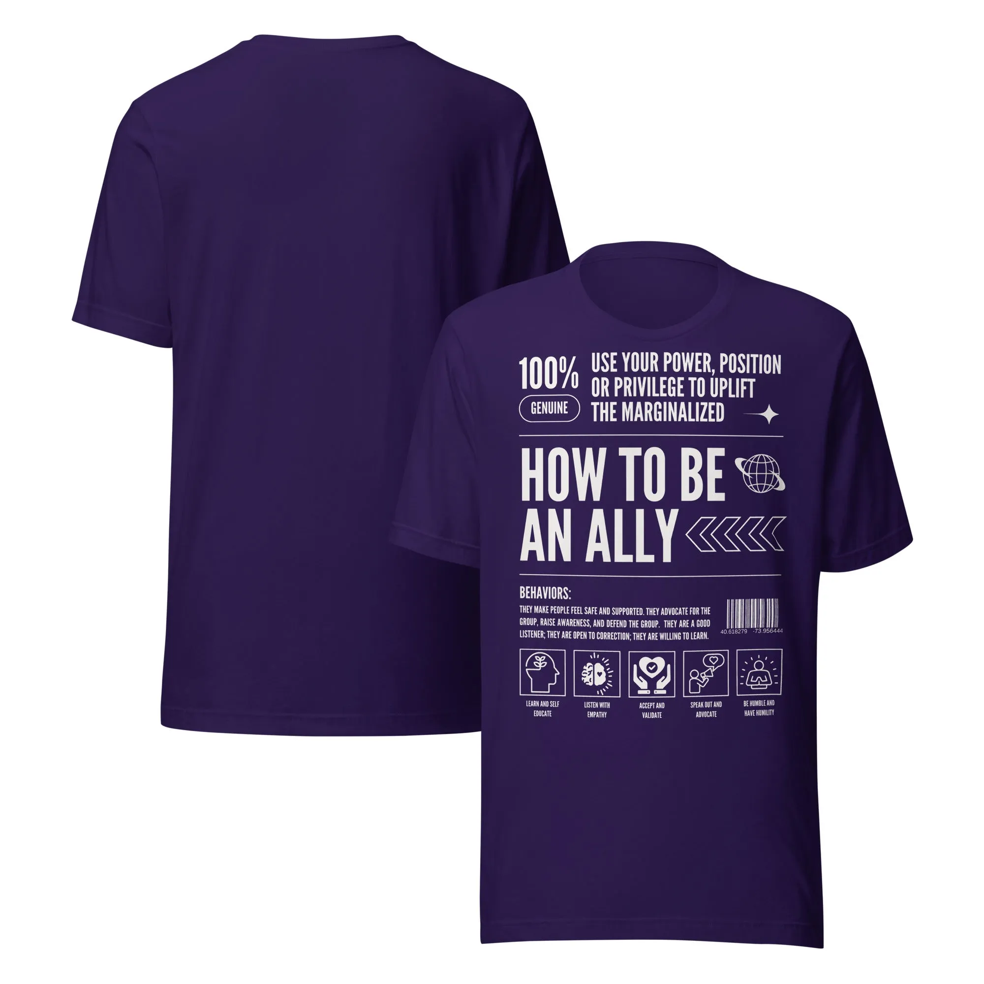How to be an Ally Graphic Tee Pride Shirts for Allies Black Relaxed Fit T-Shirt