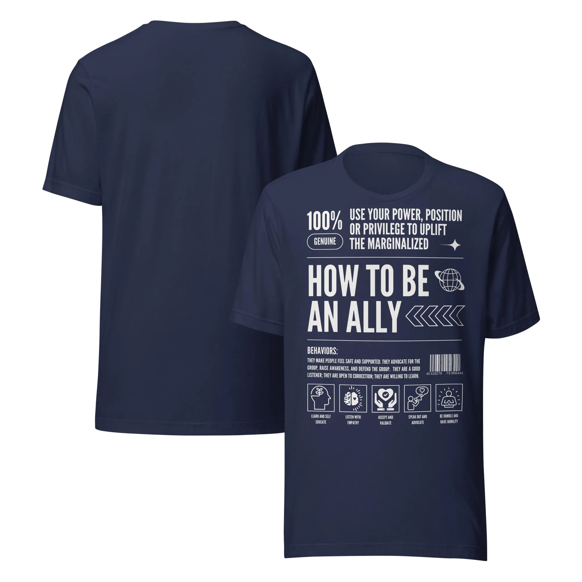 How to be an Ally Graphic Tee Pride Shirts for Allies Black Relaxed Fit T-Shirt