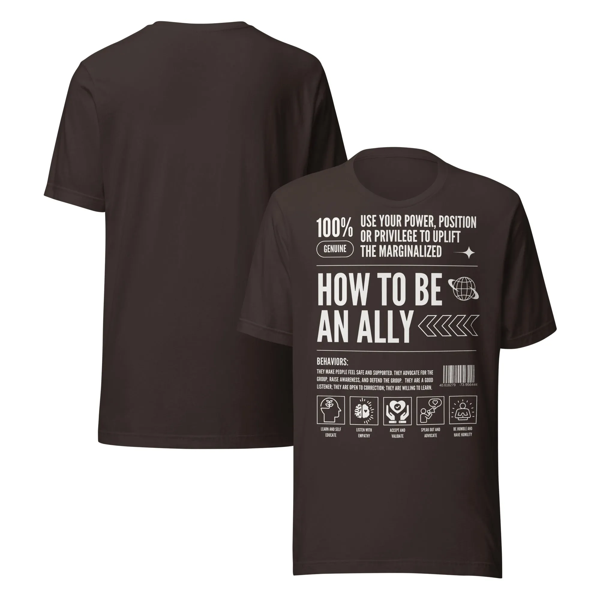 How to be an Ally Graphic Tee Pride Shirts for Allies Black Relaxed Fit T-Shirt