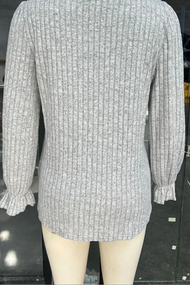 HTR1023 Elegant Knit Pullover Tops