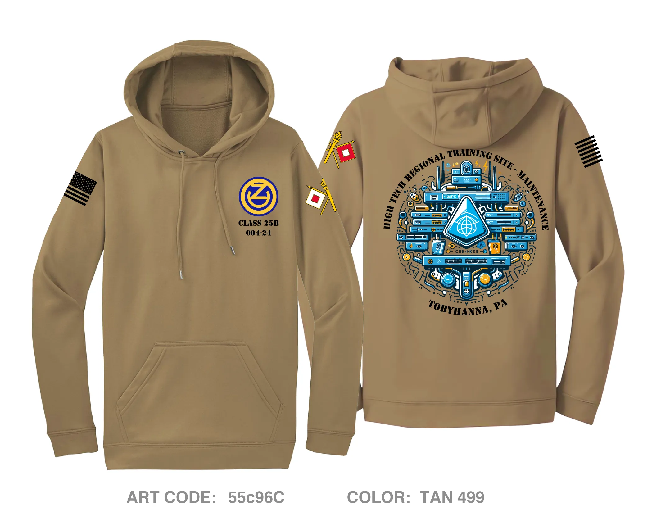 HTRTS 25B High Tech Tobyhanna Hi-Tech Performance Hoodie - 55c96C