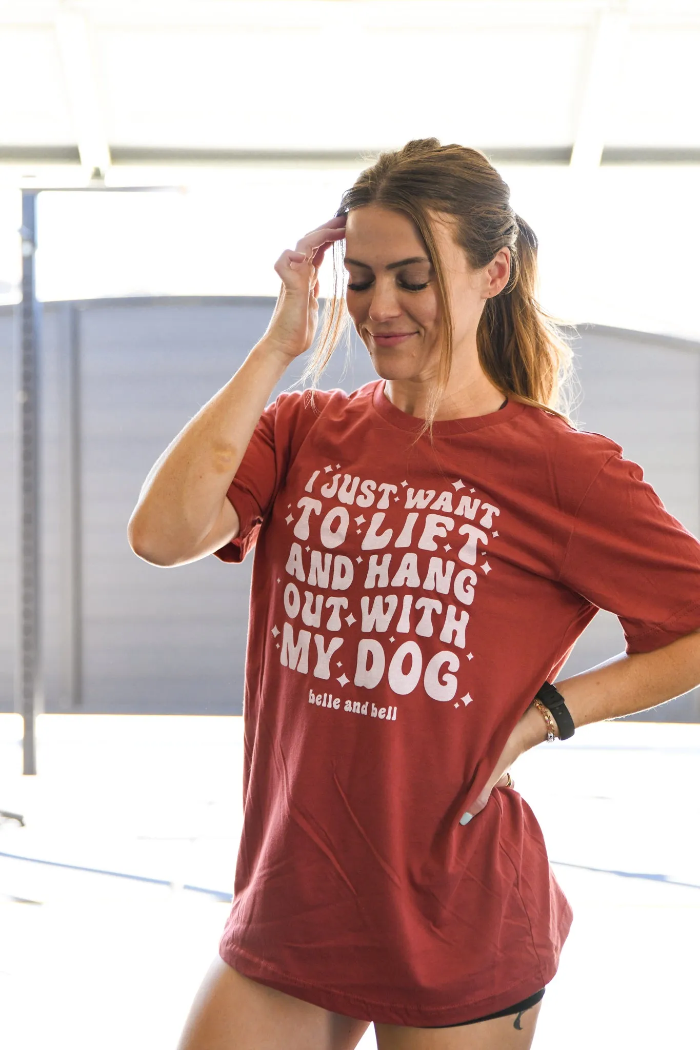 I Just Want to Lift and Hang Out with my Dog - Oversized Tee