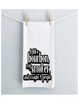 i like BBQ and maybe 3 people - humorous bar, tea and kitchen towel LG
