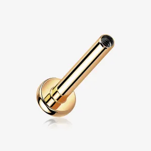Implant Grade Titanium Rose Gold Internally Threaded Labret Stud Bar Part