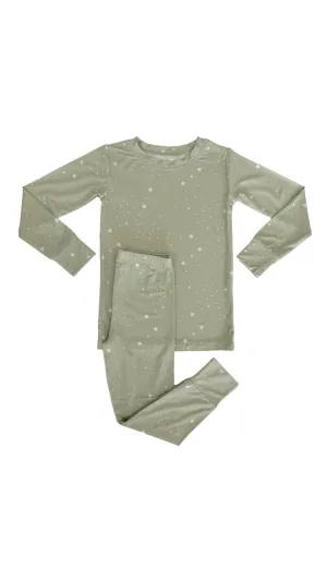 In My Jammers Green Star L/S 2pc PJ Set