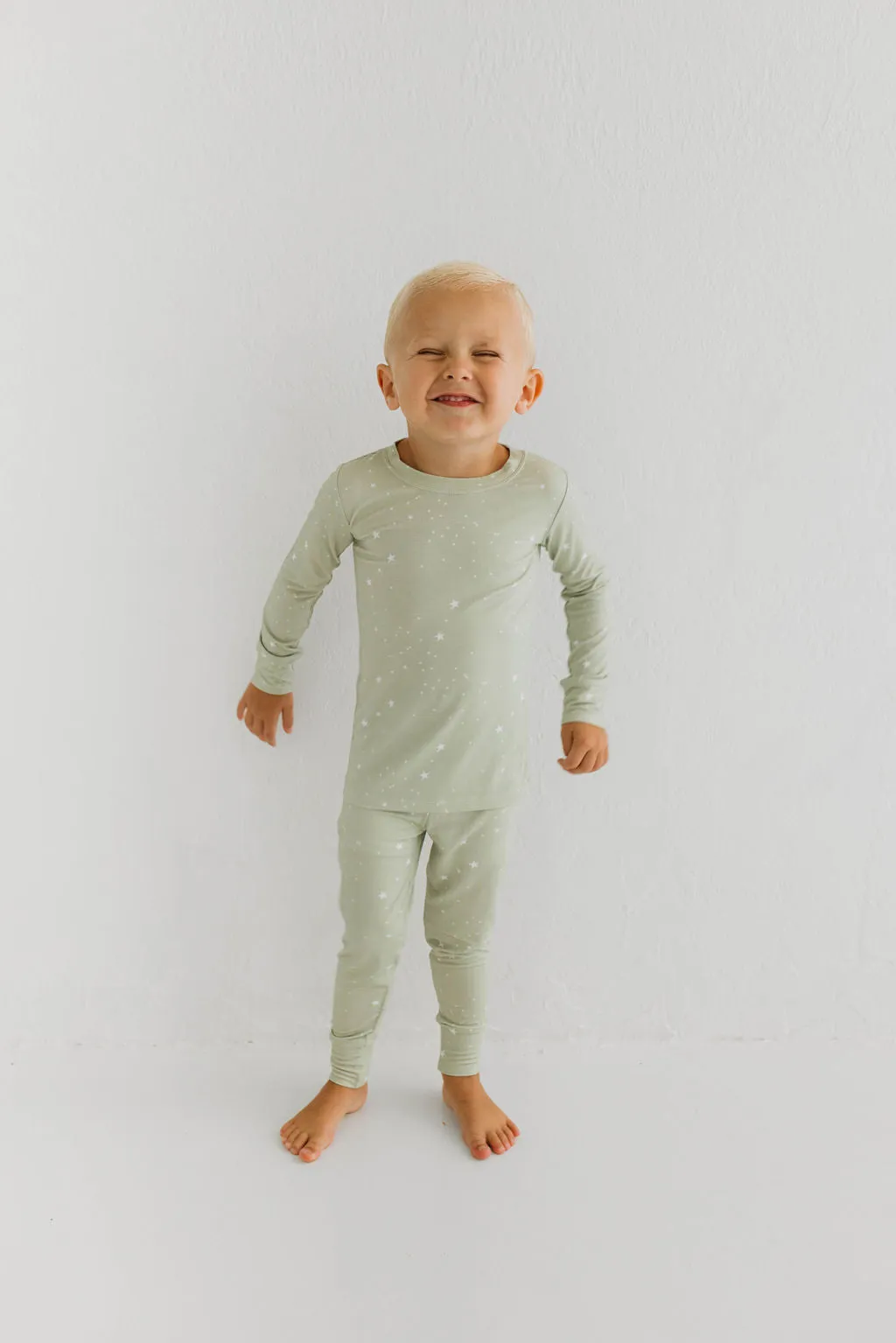 In My Jammers Green Star L/S 2pc PJ Set