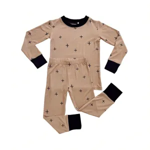 In My Jammers Tan   L/S 2pc PJ Set